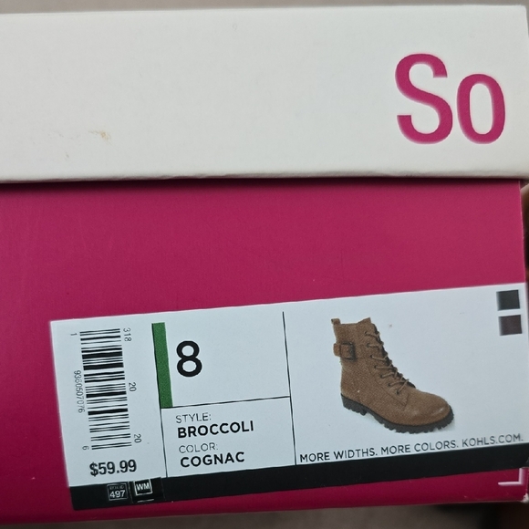 SO Brown Lace-Up Ankle Boots - Size 8 - Picture 12 of 12